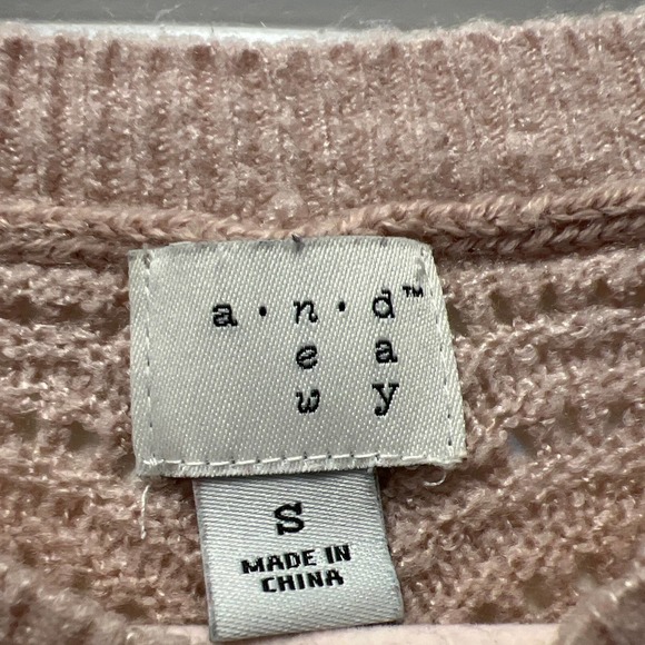 A New Day Women’s Soft Lightweight Ruffle Cuffs Long Sleeve‎ Sweater Size S Pink - Picture 2 of 6